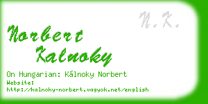 norbert kalnoky business card
