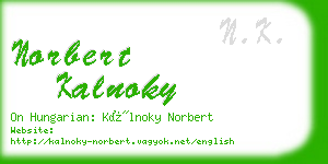 norbert kalnoky business card